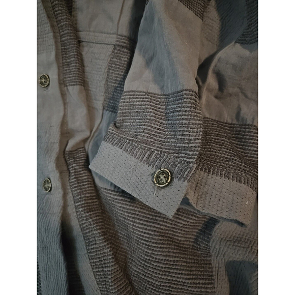 Mordenmiss Women's Gray Button-Front Colorblock Tunic Shirt Dress Size Medium - Picture 6 of 8